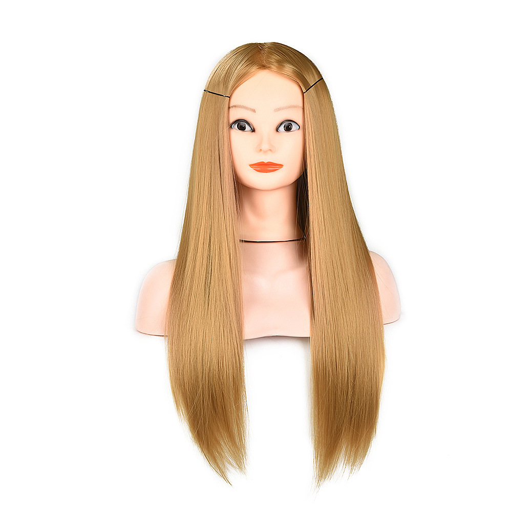 Wig Model Head up-Do Braided Hair Hair Practice Head Teaching Head Model Mannequin Hairdressing Hair Cutting Modeling Wigs for Teaching