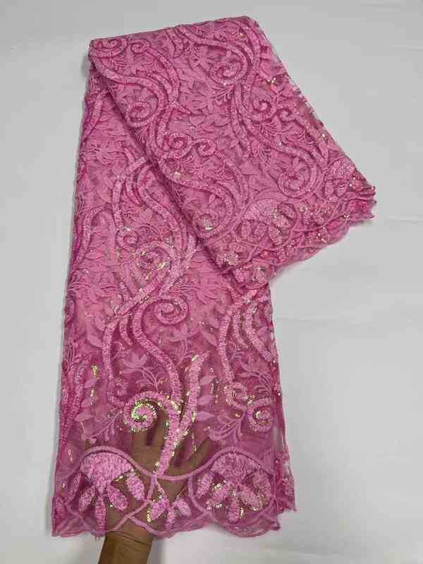 Fabric Good Quality Pink Patch Lace Sequins Nigerian African Asoebi Fabric For Wedding Dress Sewing Materials J220909
Fabric Good Quality Pink Patch Lace Sequins Nigerian African Asoebi Fabric For Wedding Dress Sewing Materials J220909