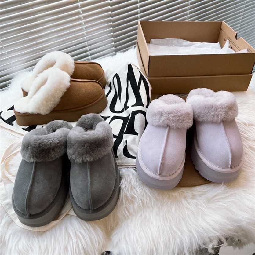 

Women Disquette Slide slipper Australia wgg Classic Slippers Fur furry Winter Snow sandal chestnut purple Black Grey Wool Fashion Outdoor Platform mules AUS, Separate color;contact me