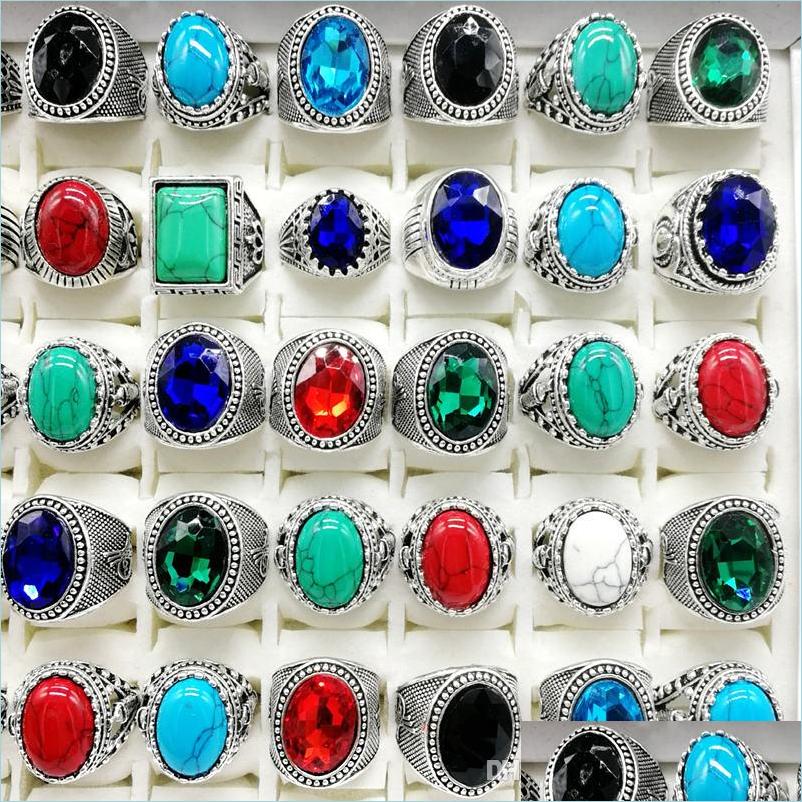 Band Rings New 30Pcs/Pack Turquoise Band Rings Mens Womens Fashion Jewelry Antique Sier Vintage Natural Stone Ring Party Gifts Drop Dhus4
Band Rings New 30Pcs/Pack Turquoise Band Rings Mens Womens Fashion Jewelry Antique Sier Vintage Natural Stone Ring Party Gifts Drop Dhus4
