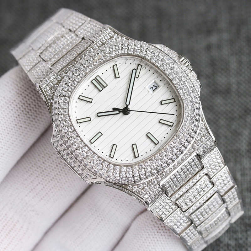 Wristwatches Diamond Watch Casual Mens Watch Automatic Mechanical WristWatch 40mm Stainls Steel Strap Sapphire Life Waterproof Montre de luxe, Color 4
Wristwatches Diamond Watch Casual Mens Watch Automatic Mechanical WristWatch 40mm Stainls Steel Strap Sapphire Life Waterproof Montre de luxe, Color 4