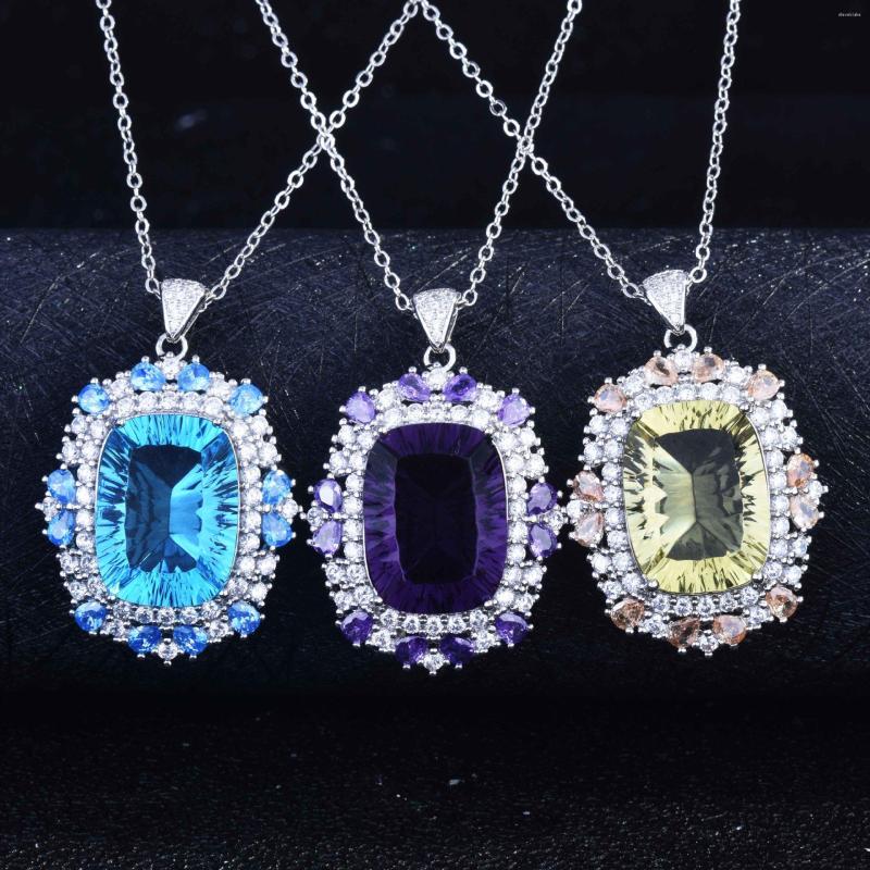 Pendant Necklaces Foydjew Advanced Customized Jewelry Cutting Lemon Yellow Crystal Simulated Amethyst Topaz Stone Necklace
Pendant Necklaces Foydjew Advanced Customized Jewelry Cutting Lemon Yellow Crystal Simulated Amethyst Topaz Stone Necklace