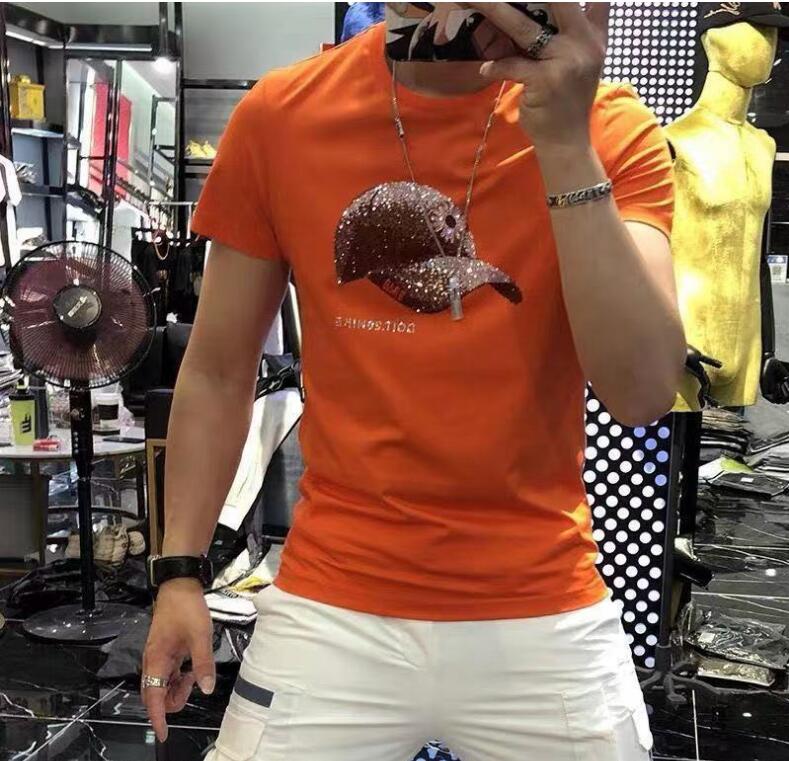 2022 new T-shirt men's Tees European station fashion slim printing hot drill short-sleeved tide brand all-match short-sleeved, W5
2022 new T-shirt men's Tees European station fashion slim printing hot drill short-sleeved tide brand all-match short-sleeved, W5