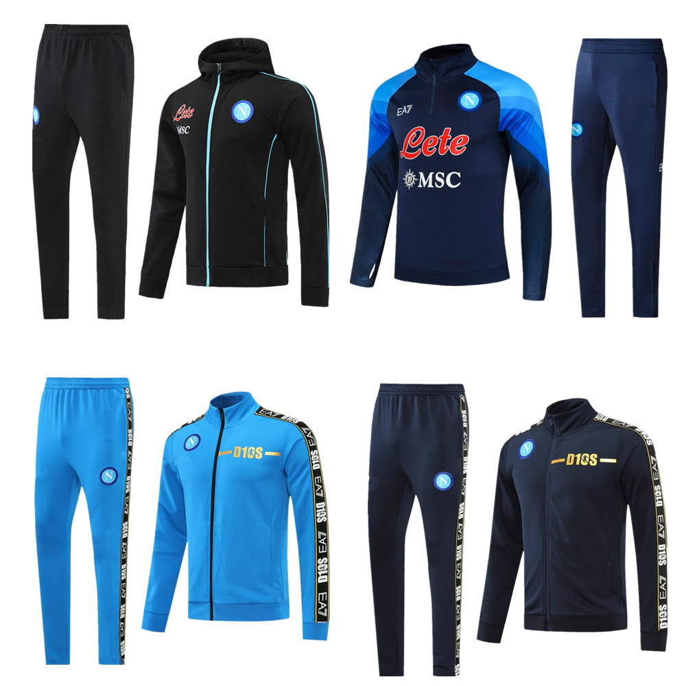 Soccer Jerseys 2022 2023 Napoli tracksuit jacket hoodie soccer jersey tracksuits 22/23 SSC Naples long zipper jacket set
