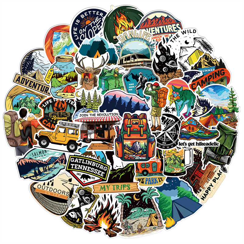 50Pcs Outdoor Hiking Camping Adventure Nature Stickers Pack Car Bike Luggage Sticker Laptop Skateboard Motor Water Bottle Decal L50-321, Multi colors
50Pcs Outdoor Hiking Camping Adventure Nature Stickers Pack Car Bike Luggage Sticker Laptop Skateboard Motor Water Bottle Decal L50-321, Multi colors