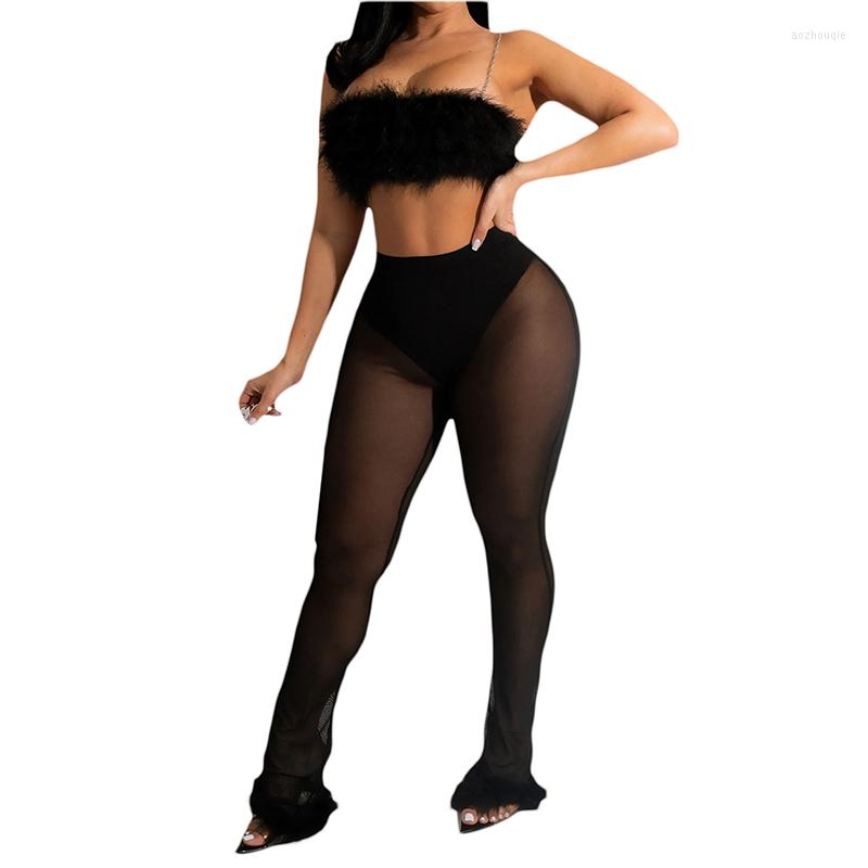 Women' Two Piece Pants Women' Summer 2Pcs Outfit Sets Black Metal Chain Shoulder Strap Camisole See Through
Women' Two Piece Pants Women' Summer 2Pcs Outfit Sets Black Metal Chain Shoulder Strap Camisole See Through