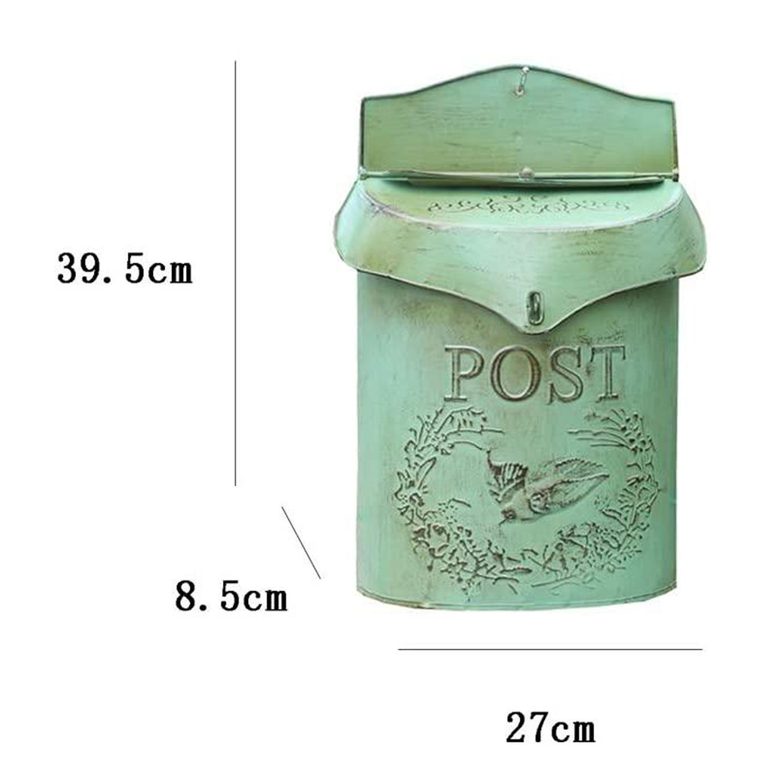 Garden Decorations European Retro Style Old Sealed Opinion spaper Letter Box Metal Wall Hanging Creative Lockable Mailbox Cafe Home Decoration 221020