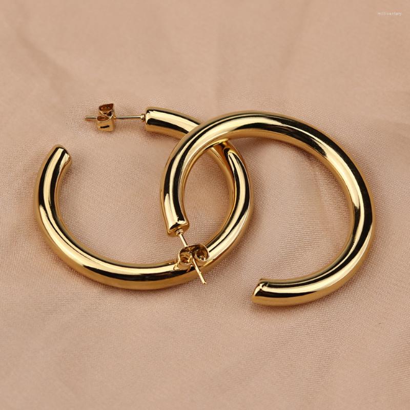 Hoop Earrings MKOPSZ Oversize Gold Color Earring Simple Thick Round Circle Stainless Steel For Women Punk Hiphop Jewelry 2022
Hoop Earrings MKOPSZ Oversize Gold Color Earring Simple Thick Round Circle Stainless Steel For Women Punk Hiphop Jewelry 2022