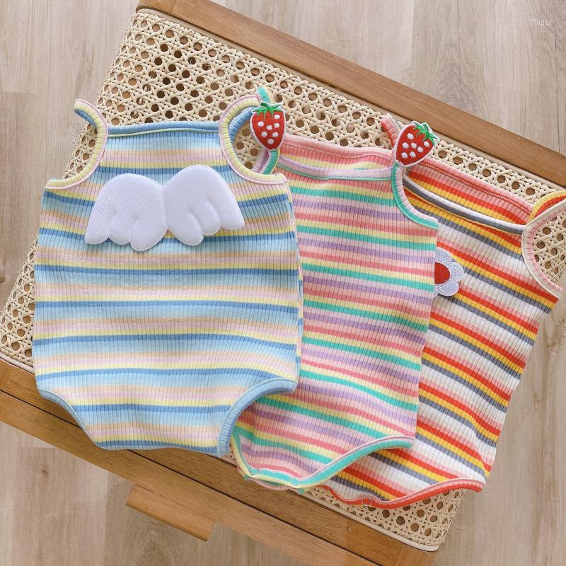 Rompers Baby Girl Clothes Summer Romper Rainbow Sleeveless Jumpsuits One Piece Born Cute Outfit For 0-2YRompers
Rompers Baby Girl Clothes Summer Romper Rainbow Sleeveless Jumpsuits One Piece Born Cute Outfit For 0-2YRompers