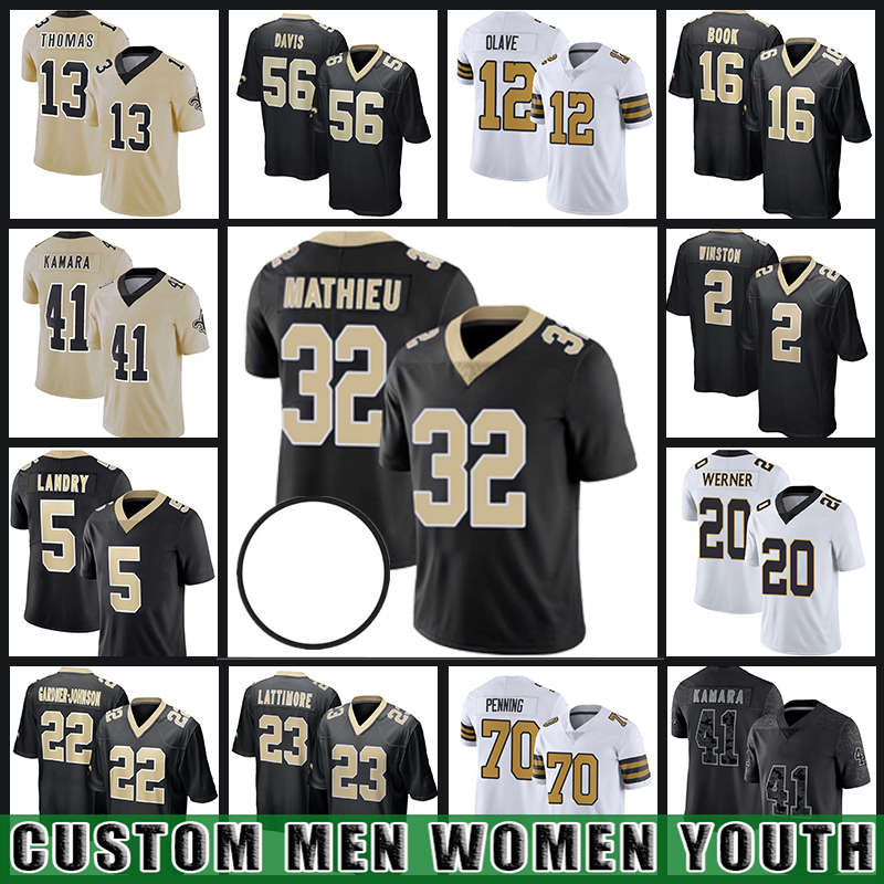 23 Marshon Lattimore Football 41 Alvin Kamara Jerseys 32 Tyrann Mathieu Chris Olave Chauncey Gardner-Johnson New Orleans Saints Michael Thomas Jarvis Landry, Custom mens+patch(shengtu)
23 Marshon Lattimore Football 41 Alvin Kamara Jerseys 32 Tyrann Mathieu Chris Olave Chauncey Gardner-Johnson New Orleans Saints Michael Thomas Jarvis Landry, Custom mens+patch(shengtu)