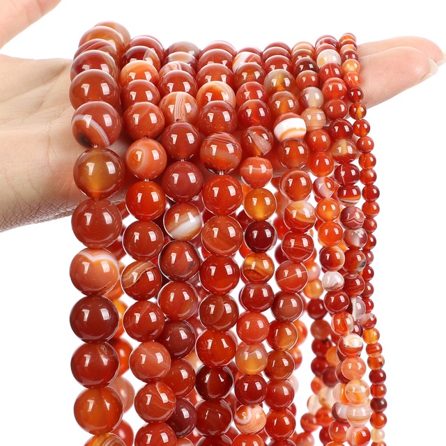 8MM Natural Stone Loose Beads for DIY Jewelry Making banded strip Crystal Gemstone Round Energy Healing Stoness Agate Handmade Accessories 48pcs stone