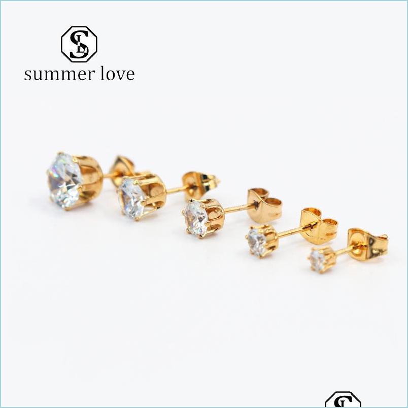 Stud Stainless Steel M-8Mm Round Transparent Cubic Zirconia Stud Earring For Women Girls Sier Gold Rose Fashion Wedding Jewerly-Y Dro Dhty1
Stud Stainless Steel M-8Mm Round Transparent Cubic Zirconia Stud Earring For Women Girls Sier Gold Rose Fashion Wedding Jewerly-Y Dro Dhty1