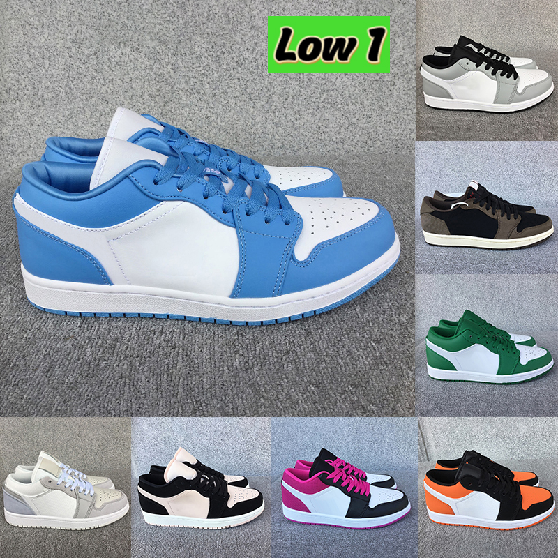 New low 1 1s jumpman basketball shoes retro Cactus mocha university blue Light Smoke Grey UNC Atmosphere Bred Toe wolf grey triple black shadow men women sneakers