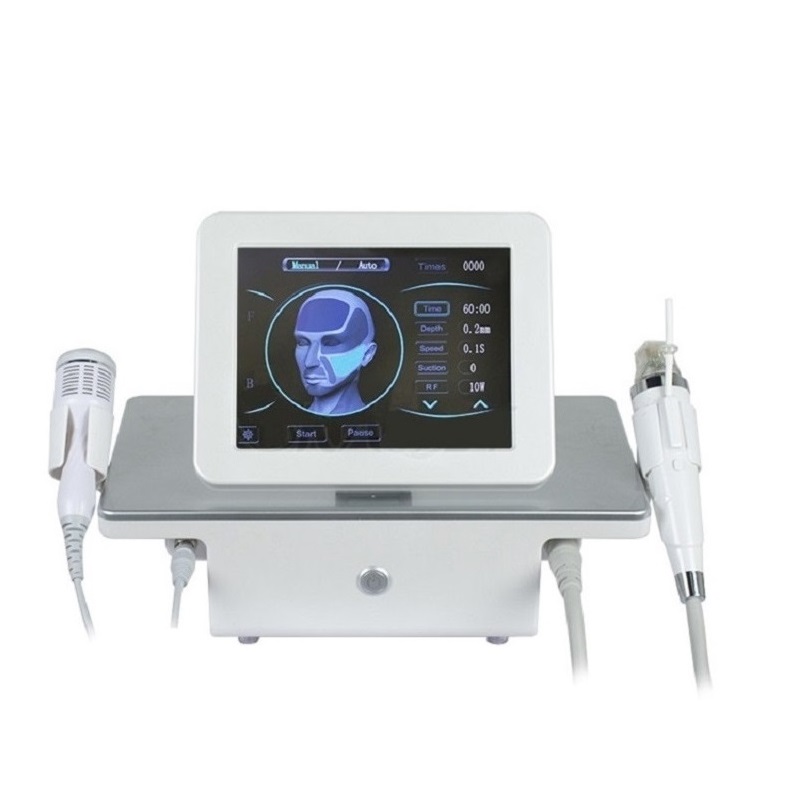 2-in-1 Microneedling RF Machine with Fractional Cold Hammer for Skin Tightening, Effective Acne Scar & Stretch Mark Removal, Professional Beauty Devic