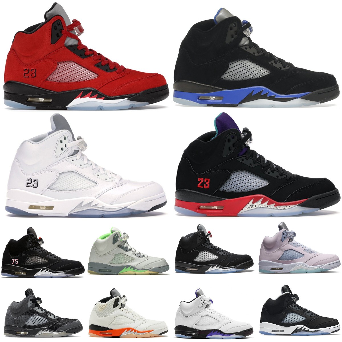 

Basketball shoes for men 5s 5 Jumpman Concord Green Bean Racer Blue Raging Red What the Stealth 2.0 Shattered Backboard Moonlight mens sports sneakers 40-47, Bubble bag