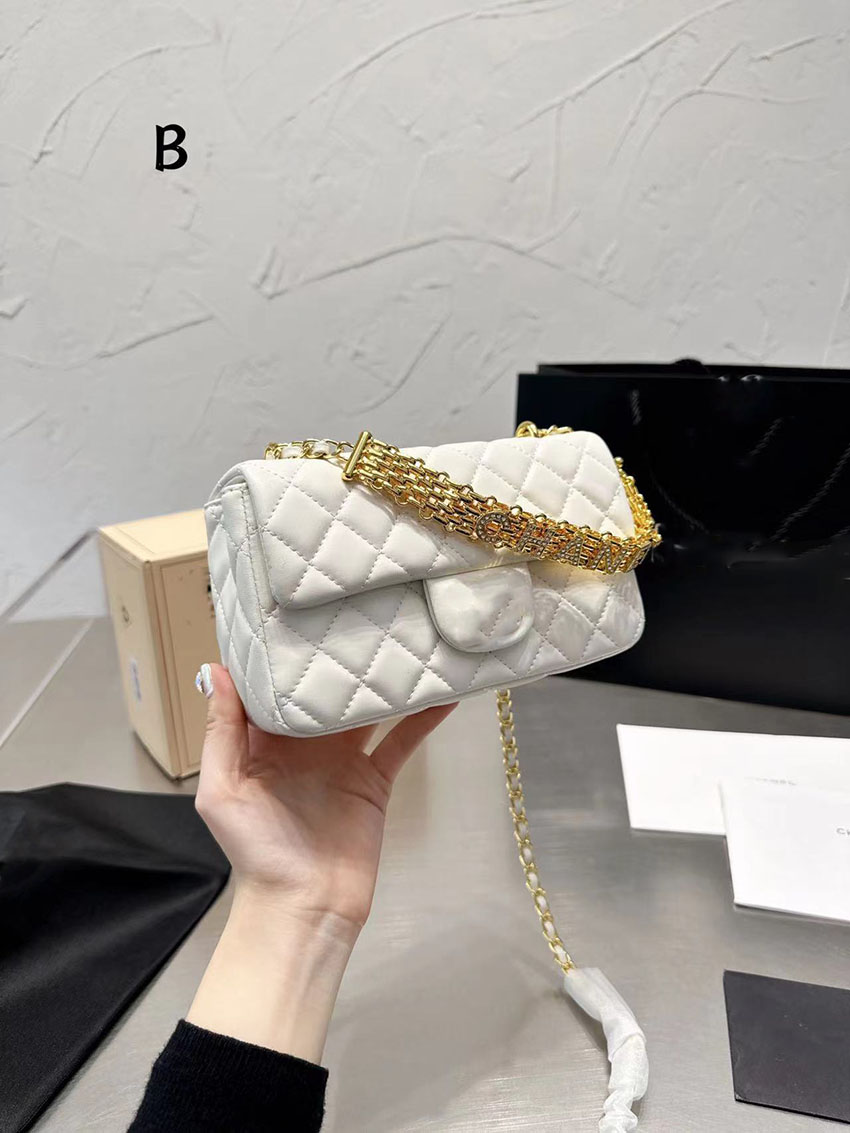 Designer custom crossbody bag luxury brand handbag channel Women's Shoulder bag leather gold chain black and white pink cattle clip sheepskin, No sale separately
Designer custom crossbody bag luxury brand handbag channel Women's Shoulder bag leather gold chain black and white pink cattle clip sheepskin, No sale separately