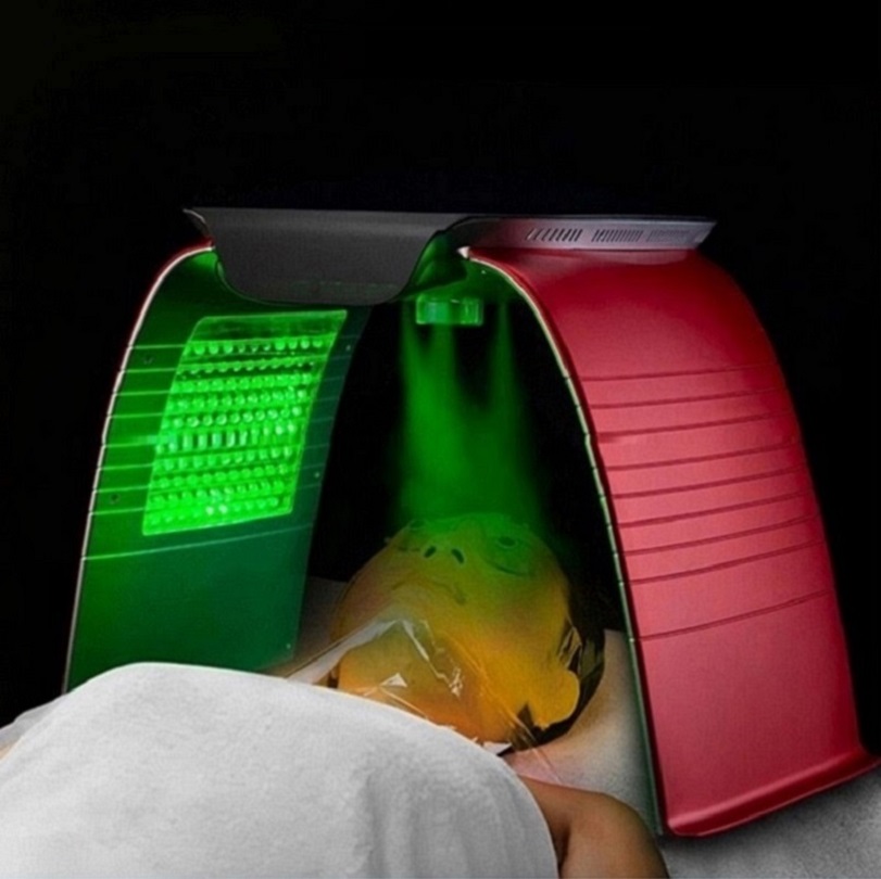 Cold Sprayer Face Steamer Jet Peel Machine with 7-Color LED PDT Light, Skin Care Beauty Device for Facial SPA and Photodynamic Therapy for Skin Rejuve