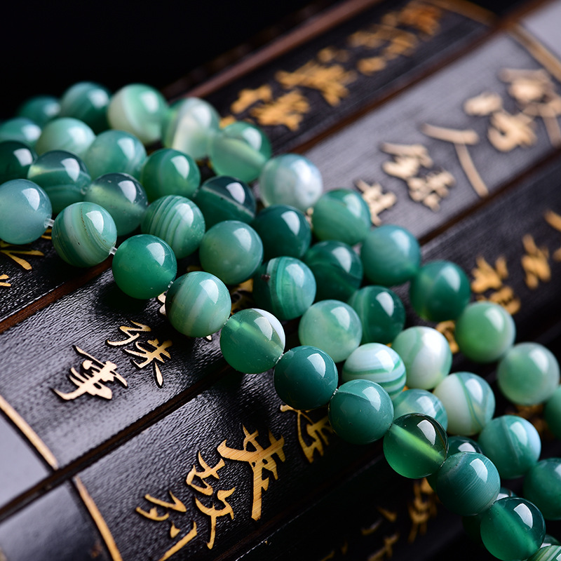 8MM Natural Stone Loose Beads for DIY Jewelry Making banded strip Crystal Gemstone Round Energy Healing Stoness Agate Handmade Accessories 48pcs stone