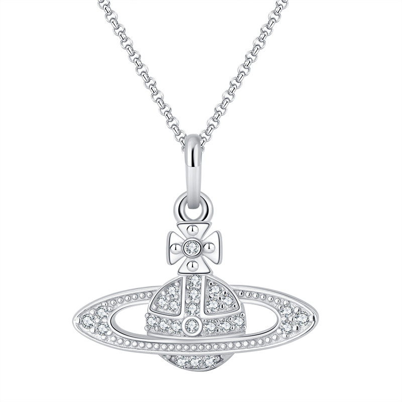 Vivian Women silvery Jewelry Saturn Pendant Necklace Designer Collar Chain Vivienne Gift
Vivian Women silvery Jewelry Saturn Pendant Necklace Designer Collar Chain Vivienne Gift