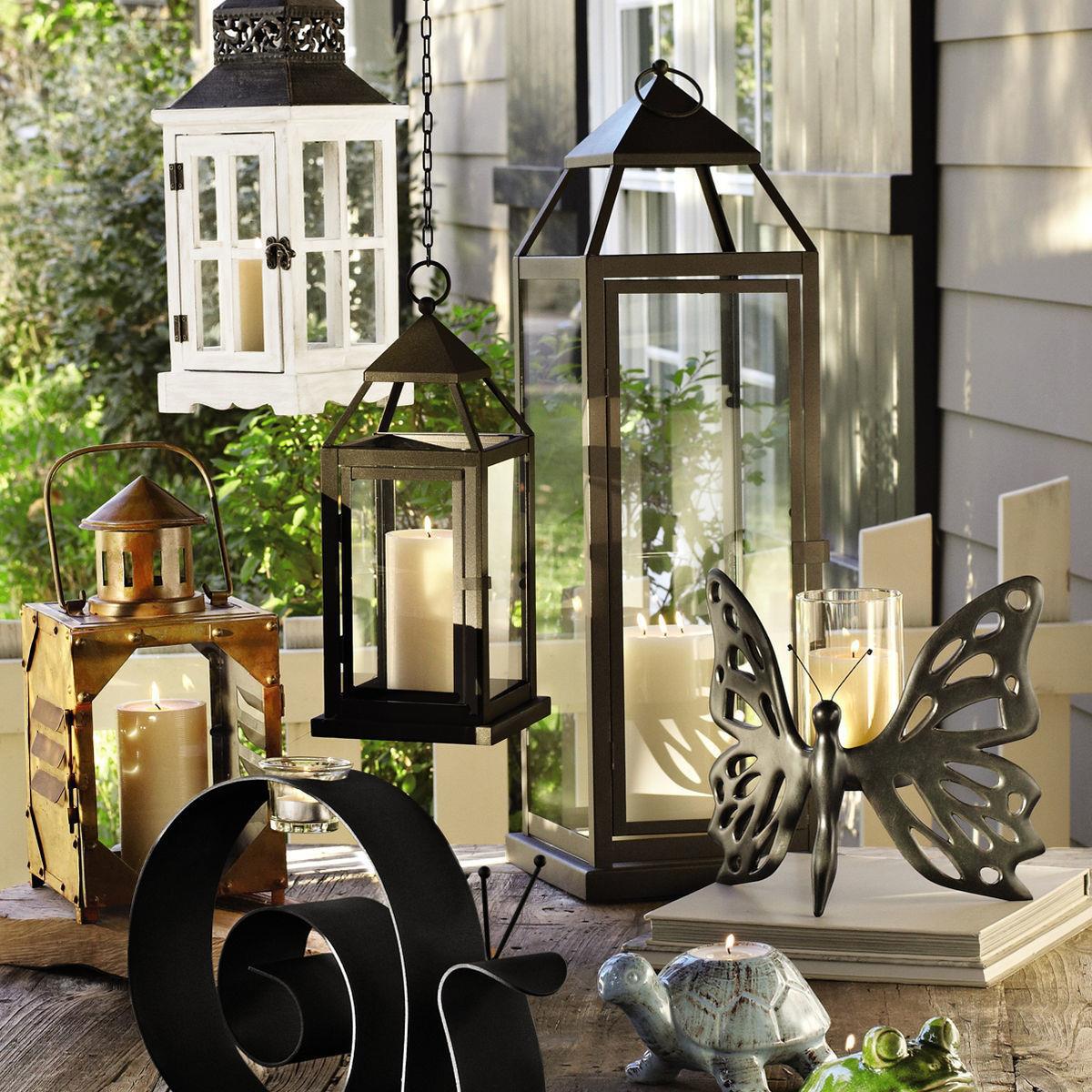 Home decoration Candle Holders metal windbreak lamp scented candles portable wedding decorations