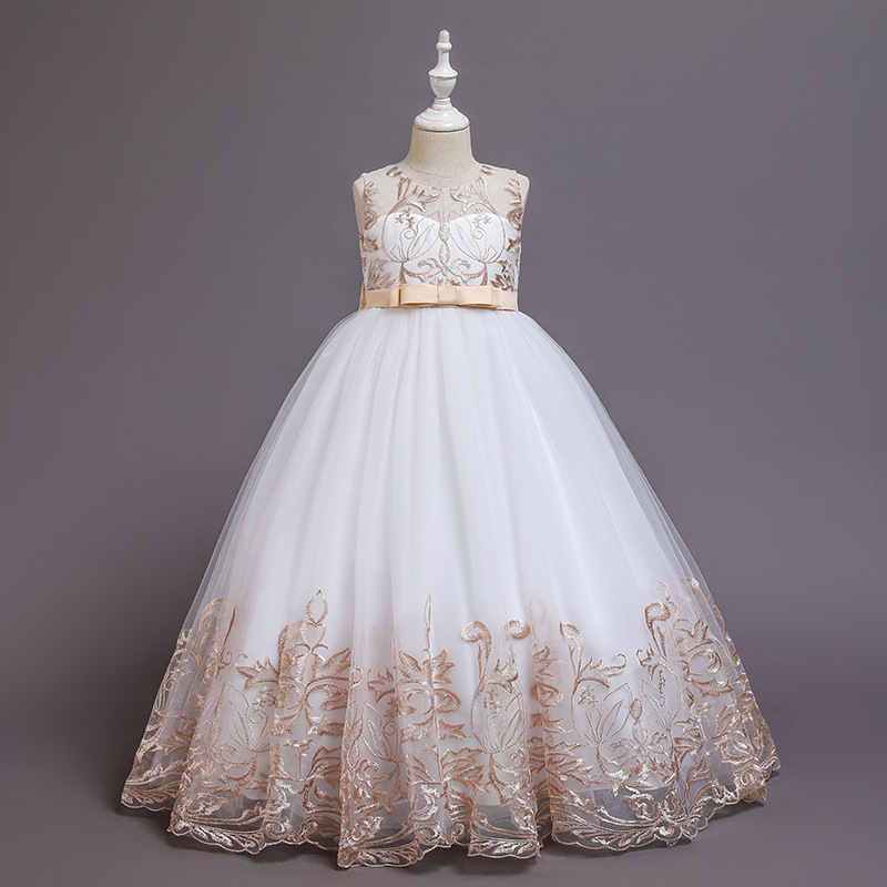 2023 Lace Flower Girl Dresses For Wedding Appliqued Ball Gown Toddler Pageant Gowns Tulle Custom Made First Communion Dress