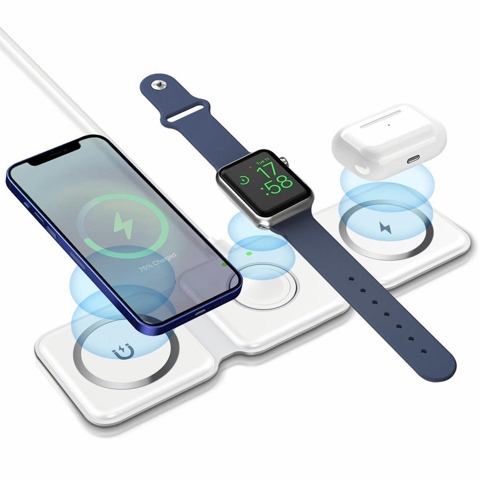 Foldable 3 in 1 Wireless Charger Magnetic Charging Station Desk Phone Charger For iPhone series 15W Fast Charge Dock
Foldable 3 in 1 Wireless Charger Magnetic Charging Station Desk Phone Charger For iPhone series 15W Fast Charge Dock