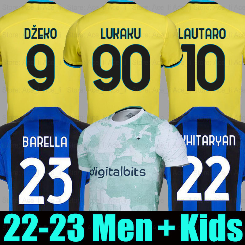 LUKAKU soccer jersey 22 23 BARELLA VIDAL LAUTARO ERIKSEN INTERS DZEKO CORREA AWAY THIRD MILANS UNIFORMS TOPs football shirt 2022 2023 men kids kit, 22-23 away+patch
LUKAKU soccer jersey 22 23 BARELLA VIDAL LAUTARO ERIKSEN INTERS DZEKO CORREA AWAY THIRD MILANS UNIFORMS TOPs football shirt 2022 2023 men kids kit, 22-23 away+patch