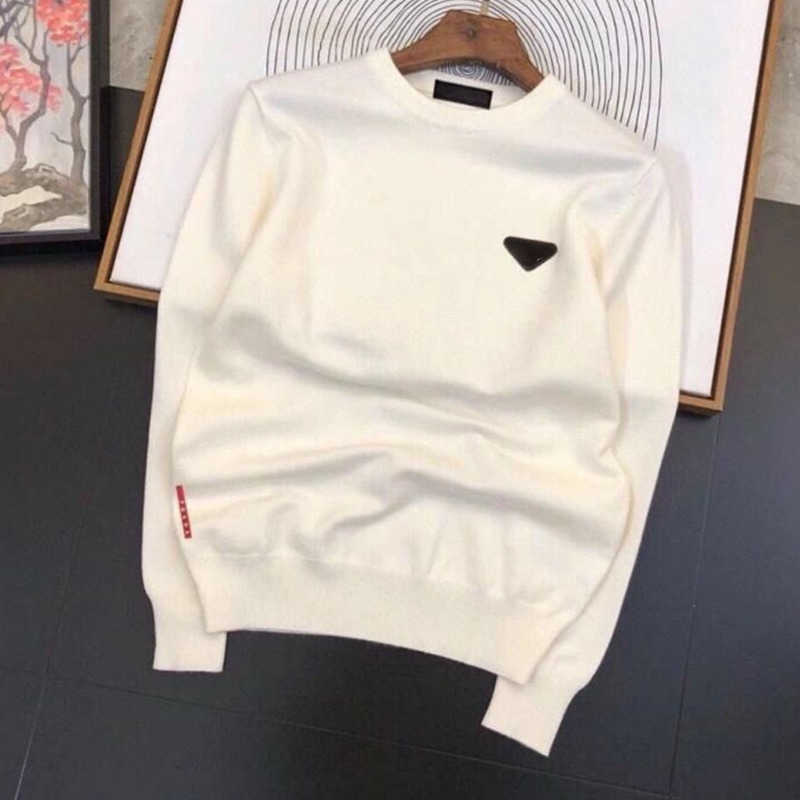 Designer sweater men hoodie Pra Metal logo wool sweaters men women Knitted pullover Winter Warm sweatshirt, Black yellow label
Designer sweater men hoodie Pra Metal logo wool sweaters men women Knitted pullover Winter Warm sweatshirt, Black yellow label