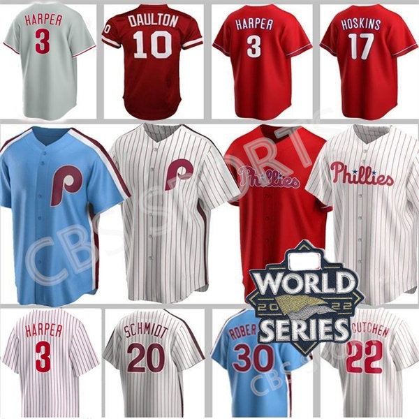 2022 World Series Phillies Bryce Harper Jersey Rhys Hoskins Nick Castellanos Kyle Schwarber Aaron Nola J.T. Realmuto Philadelphia Matt Vierling Alec Bohm Wheeler, As shown in illustration
2022 World Series Phillies Bryce Harper Jersey Rhys Hoskins Nick Castellanos Kyle Schwarber Aaron Nola J.T. Realmuto Philadelphia Matt Vierling Alec Bohm Wheeler, As shown in illustration