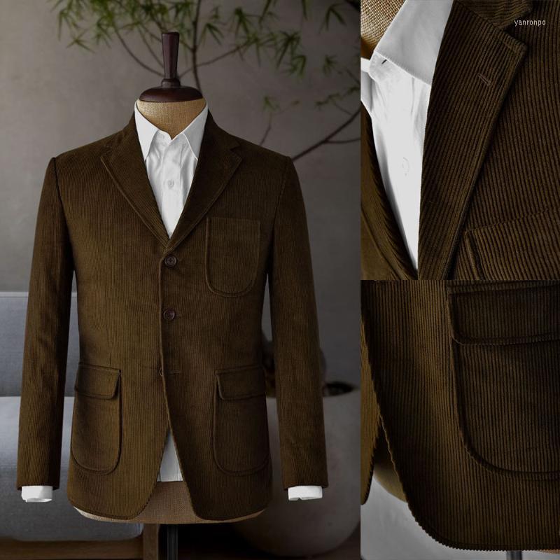Men's Suits Men's & Blazers Brown Corduroy Men Suit Tailor-Made One Piece Blazer Coat Single Breasted Plaid Formal Business Causal, Champagne
Men's Suits Men's & Blazers Brown Corduroy Men Suit Tailor-Made One Piece Blazer Coat Single Breasted Plaid Formal Business Causal, Champagne