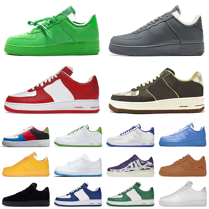 Shoes airforces 1 casual skate offs white virgil grey mca moma brooklyn men women wheat medium blue skeleton shadow designer sneakers sports us 11
