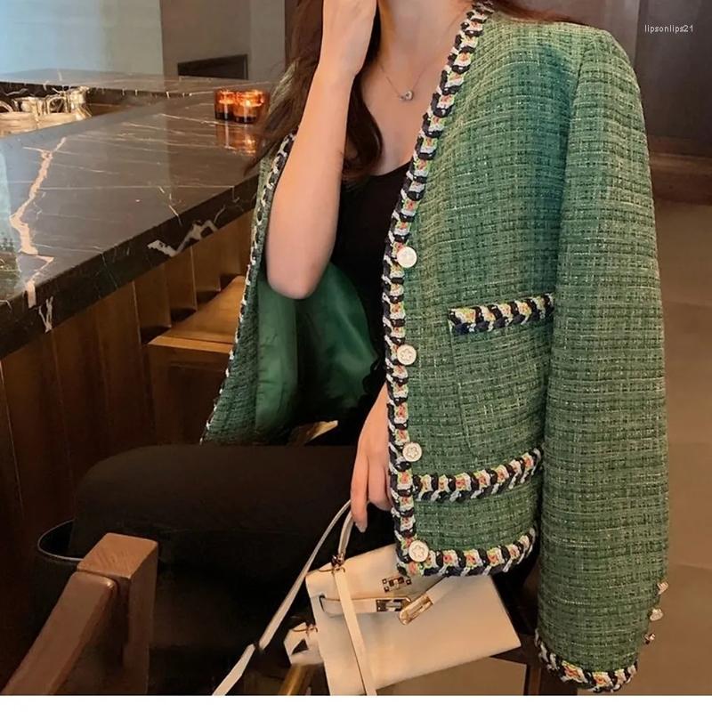 Women' Suits Green High Quality French Vintage Small Fragrance Tweed Women' Spring Autumn Casual Fried Street Short Suit Coat Outwear
Women' Suits Green High Quality French Vintage Small Fragrance Tweed Women' Spring Autumn Casual Fried Street Short Suit Coat Outwear