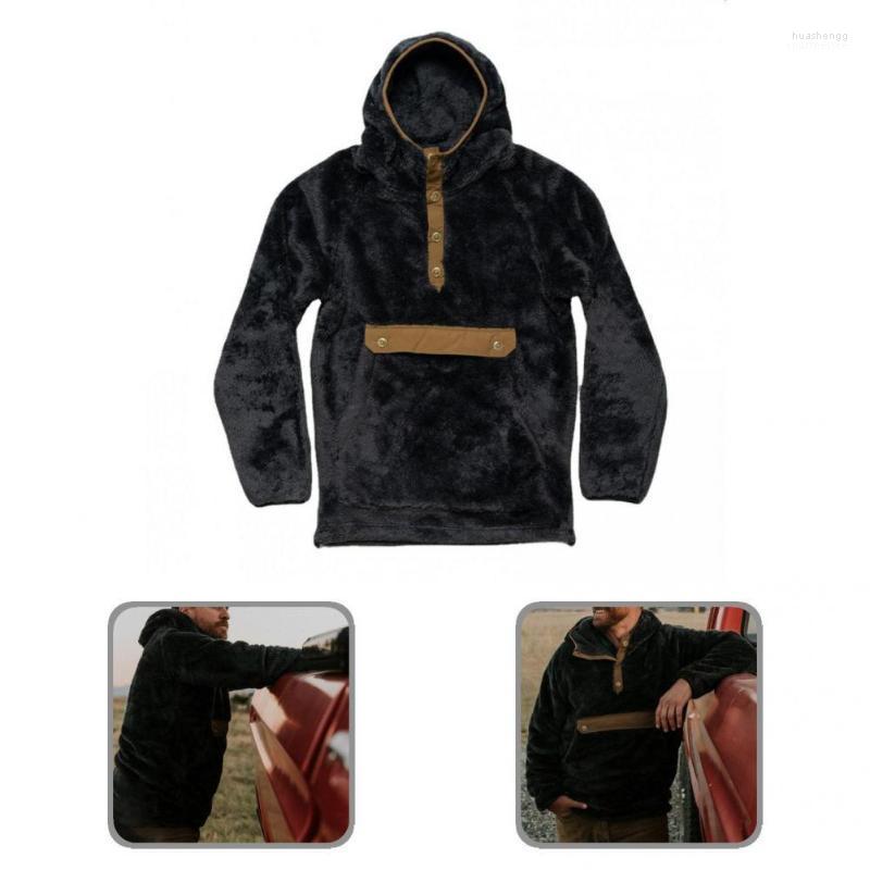 Men's Sweaters Men's Top Classic Front Pocket Buttons Neck Hoodie Jumper Streetwear Fluffy Sweatshirt Shrinkable Hem For Outdoor, Black
Men's Sweaters Men's Top Classic Front Pocket Buttons Neck Hoodie Jumper Streetwear Fluffy Sweatshirt Shrinkable Hem For Outdoor, Black