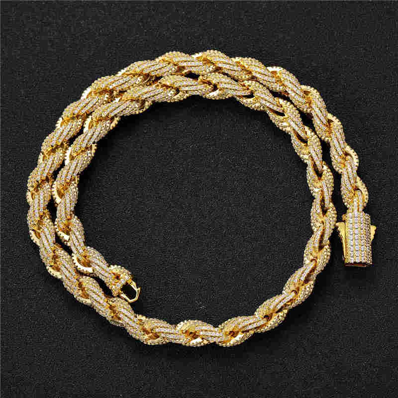 8mm 16-24inch Yellow White Gold Plated Full CZ Rope Chain Necklace 7/8inch Bracelet Fashion Jewelry For Men Women
8mm 16-24inch Yellow White Gold Plated Full CZ Rope Chain Necklace 7/8inch Bracelet Fashion Jewelry For Men Women