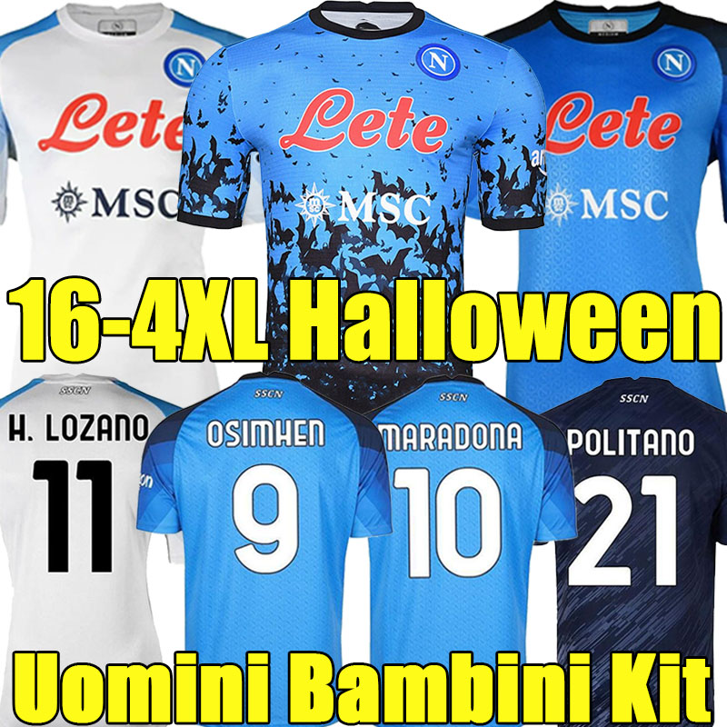 22/23 SSC Napoli Soccer Jerseys Naples MARADONA Halloween LOZANO OSIMHEN ZIELINSKI LIMITED EDITION Football Shirt MAGLIA RRAHMANI MERTENS 2022 2023 men kids kit, 22-23 away
22/23 SSC Napoli Soccer Jerseys Naples MARADONA Halloween LOZANO OSIMHEN ZIELINSKI LIMITED EDITION Football Shirt MAGLIA RRAHMANI MERTENS 2022 2023 men kids kit, 22-23 away