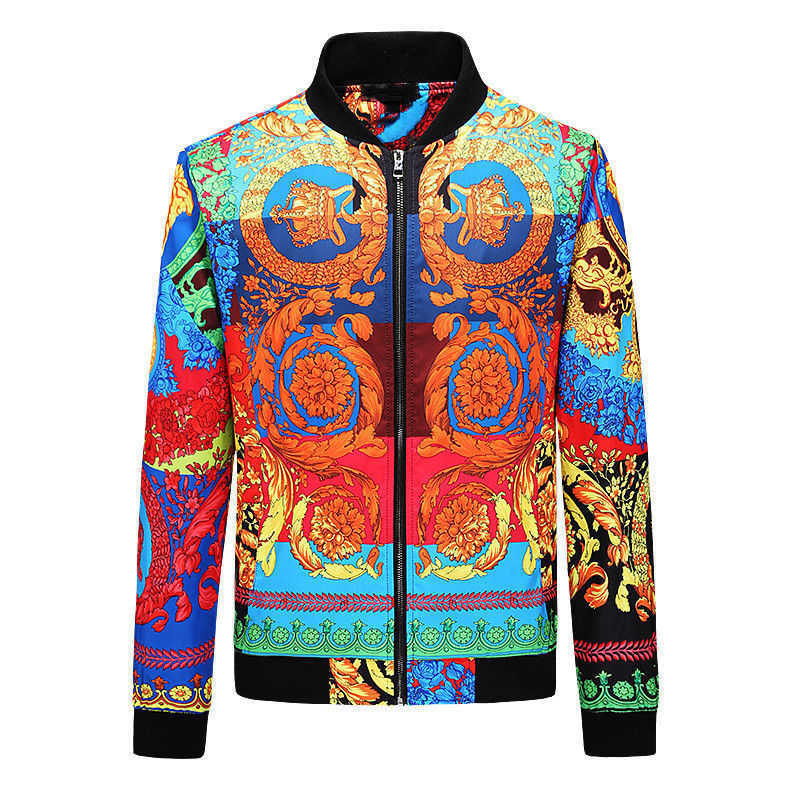 Mens casual jacket vers designer jackets Medusa Print stand collar shirt man loose zip cardigan coat, Color1
Mens casual jacket vers designer jackets Medusa Print stand collar shirt man loose zip cardigan coat, Color1
