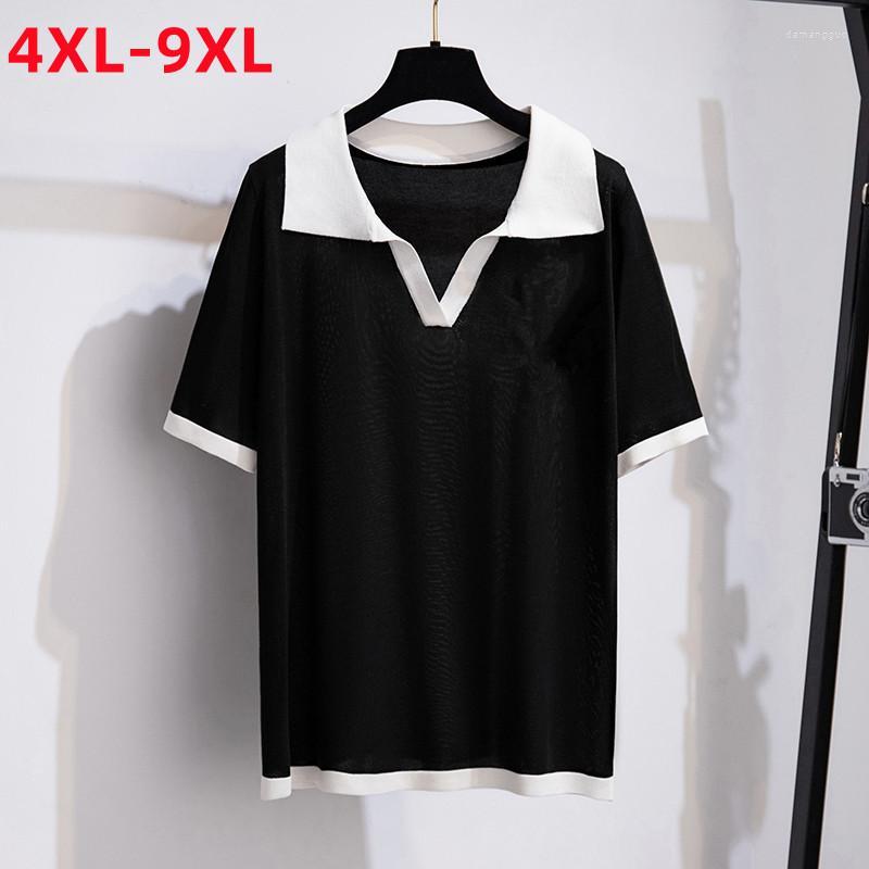 Shirt Women's Plus Size 2022 Summer Tops For Women Large Short Sleeve Black Elastic Knit 5XL 6XL 7XL 8XL 9XL
Shirt Women's Plus Size 2022 Summer Tops For Women Large Short Sleeve Black Elastic Knit 5XL 6XL 7XL 8XL 9XL