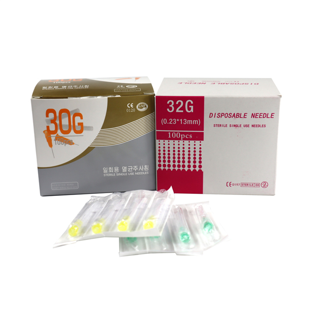 Beauty Items 100pcs/Box Korea Single Injection Meso Hypodermic Needle Sharp Tip Sterile Needles for Syringe 18g 34G 30G 31G 32G 25G 27G
Beauty Items 100pcs/Box Korea Single Injection Meso Hypodermic Needle Sharp Tip Sterile Needles for Syringe 18g 34G 30G 31G 32G 25G 27G