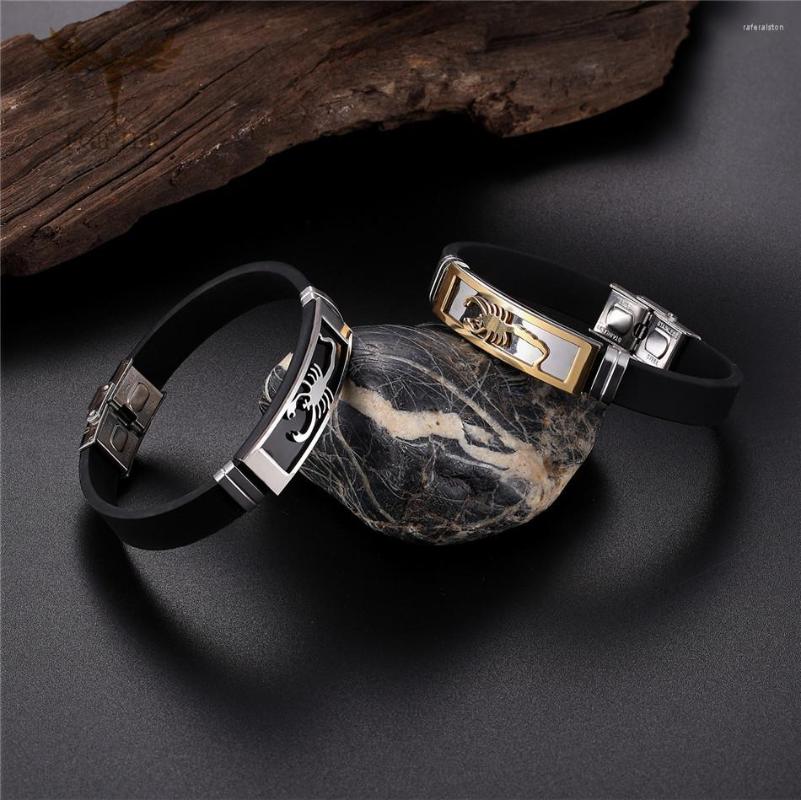 Bangle Punk Scorpion Charm Men Bracelet Stainless Steel Silicone Bracelets Insert Jewelry Gift Deco Accessories Pulseira Bijuteria
Bangle Punk Scorpion Charm Men Bracelet Stainless Steel Silicone Bracelets Insert Jewelry Gift Deco Accessories Pulseira Bijuteria