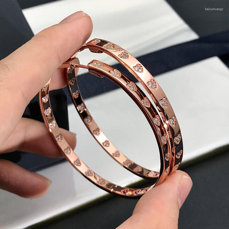 Hoop Earrings Holiday Brand High Quality Jewelry Ladies Love Rose Gold Big European Exquisite Banquet Party Gifts
Hoop Earrings Holiday Brand High Quality Jewelry Ladies Love Rose Gold Big European Exquisite Banquet Party Gifts