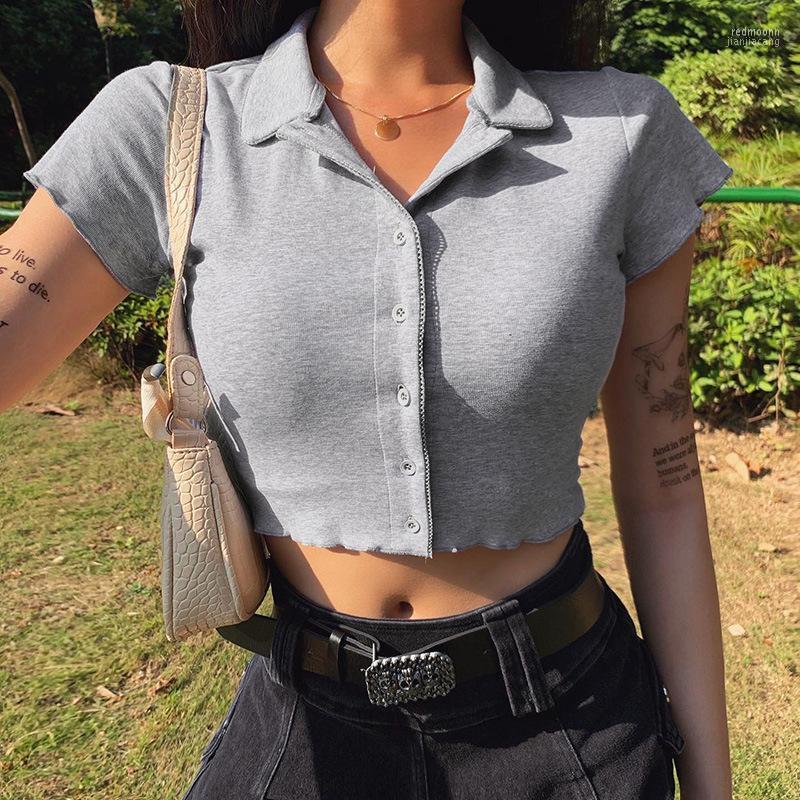 Women' T Shirts Women' T-Shirt Casual Women Summer Holiday Short Sleeve Button Down Turn-down Collar Crop Top T-Shirts Picnic Party, Gray
Women' T Shirts Women' T-Shirt Casual Women Summer Holiday Short Sleeve Button Down Turn-down Collar Crop Top T-Shirts Picnic Party, Gray