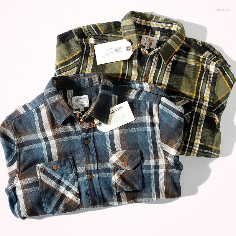 Men's Casual Shirts Men's 9919# Autumn Thick Plaid Shirt Men's Fashion Pure Cotton Sanded Flannel Work Clothes Retro Long Sleeve, Blue
Men's Casual Shirts Men's 9919# Autumn Thick Plaid Shirt Men's Fashion Pure Cotton Sanded Flannel Work Clothes Retro Long Sleeve, Blue