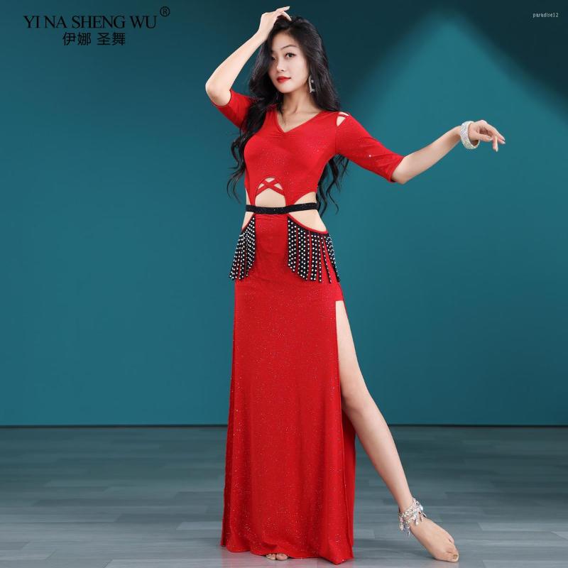 Stage Wear Belly Dance Costume Long Skirt Female Elegant Oriental Training Sexy For Women Bellydancing Performance Clothing, Red
Stage Wear Belly Dance Costume Long Skirt Female Elegant Oriental Training Sexy For Women Bellydancing Performance Clothing, Red