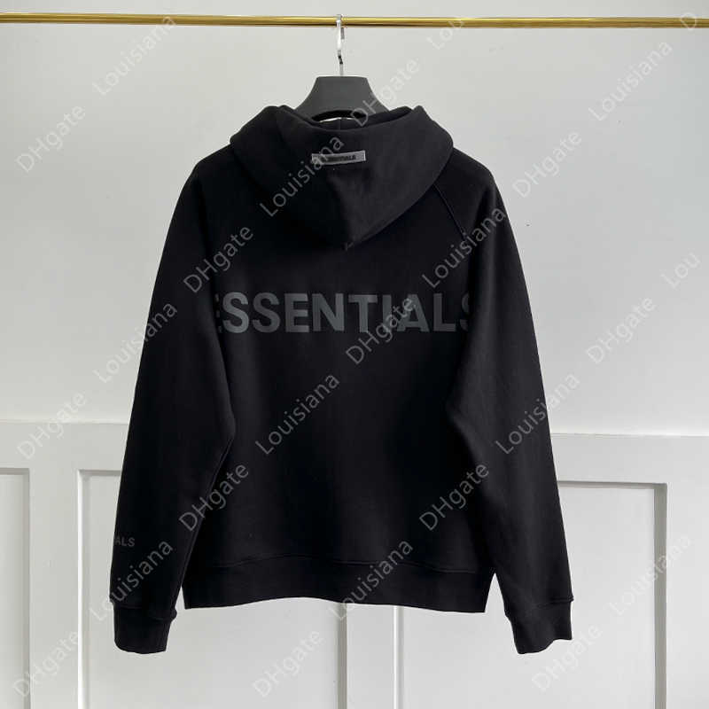Fw22 Hoodie Men' ESSENTIALS Zipper Hoodie Sweatshirt Fashion Brand Back Reflective Letter 100% Cotton Hip Hop Loose Unisex Coat, Black zipper
Fw22 Hoodie Men' ESSENTIALS Zipper Hoodie Sweatshirt Fashion Brand Back Reflective Letter 100% Cotton Hip Hop Loose Unisex Coat, Black zipper