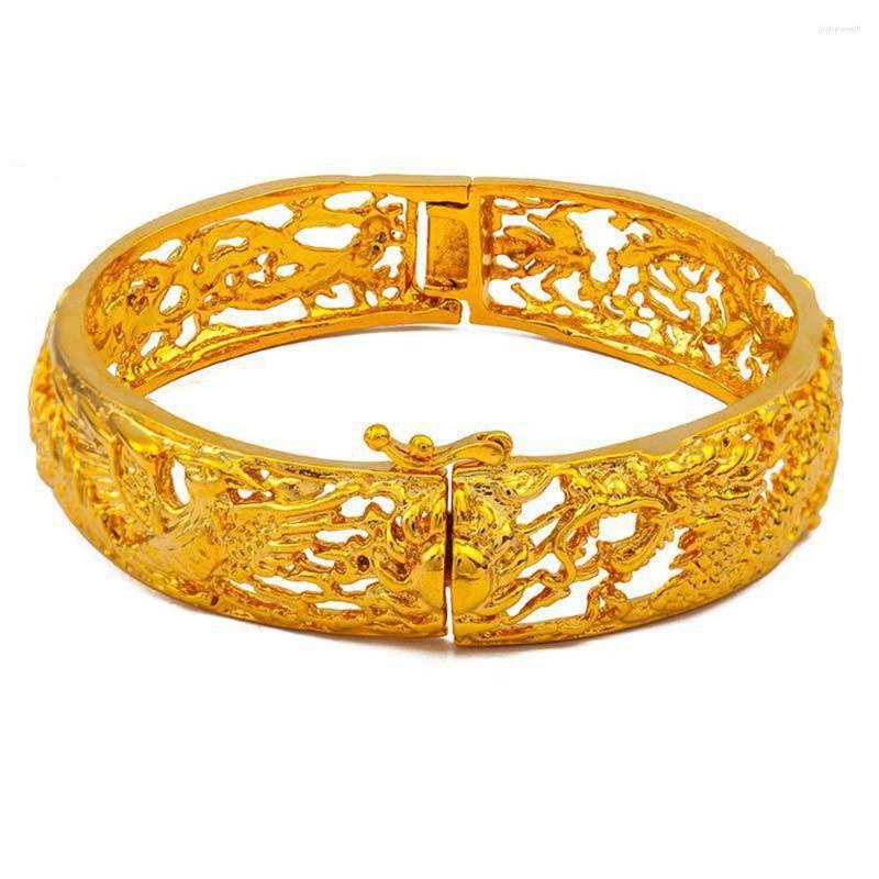 Bangle Bridal Noble Accessories Yellow Gold Filled Womens Bracelet Dragon Phoenix
Bangle Bridal Noble Accessories Yellow Gold Filled Womens Bracelet Dragon Phoenix