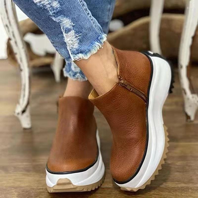 Boots 2022 Women Leather Round Toe Side Zipper White Bottom Ladies Platform Shoes Solid Color Daily Walking Female Ankle Booties, Black
Boots 2022 Women Leather Round Toe Side Zipper White Bottom Ladies Platform Shoes Solid Color Daily Walking Female Ankle Booties, Black