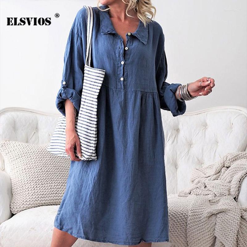 Casual Dresses Fall Summer Fashion Women Turn-down Collar Long Sleeve Dress Solid Button Mid-length Elegant Office Party, Blue
Casual Dresses Fall Summer Fashion Women Turn-down Collar Long Sleeve Dress Solid Button Mid-length Elegant Office Party, Blue