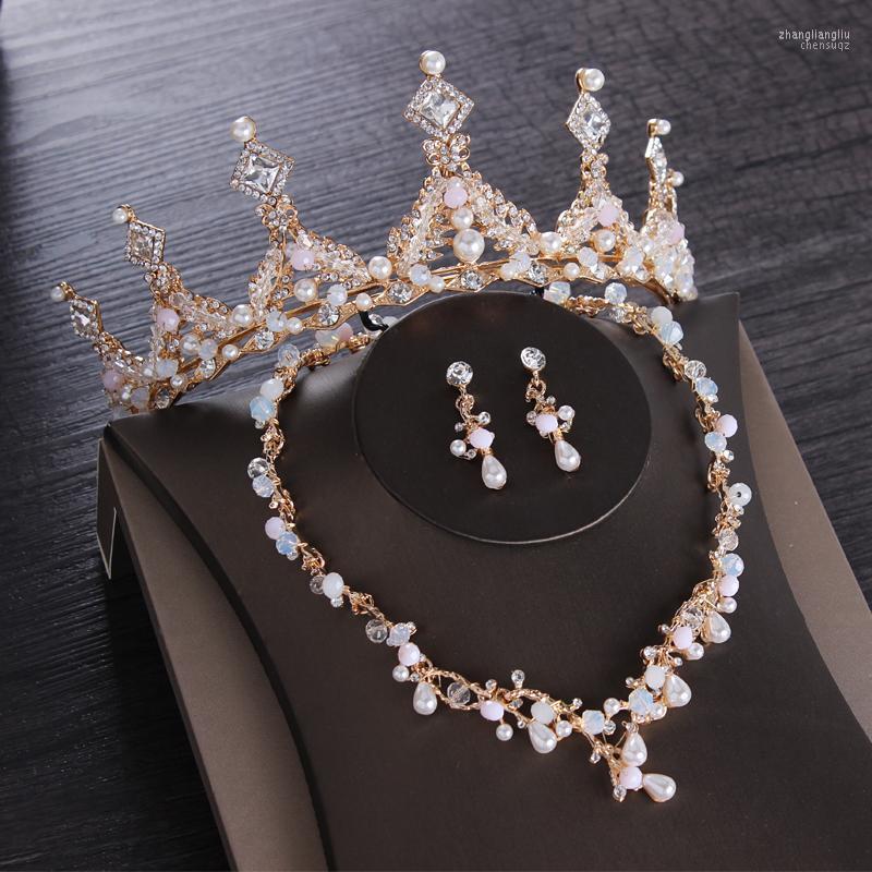 Necklace Earrings Set & Vintage Baroque Gold Crystal Pearl Bridal Earring Rhinestone Tiara Crown Wedding African Beads, Picture shown
Necklace Earrings Set & Vintage Baroque Gold Crystal Pearl Bridal Earring Rhinestone Tiara Crown Wedding African Beads, Picture shown