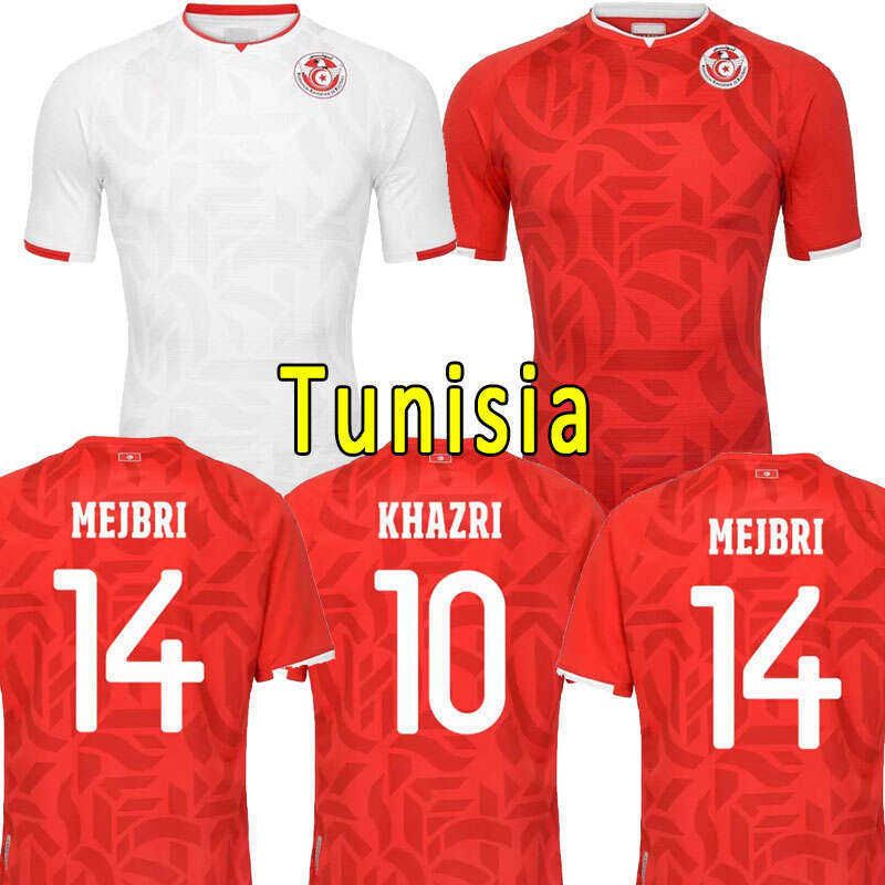 2022 Tunisia Soccer Jerseys Maillot de Foot 22 23 Home Red #7 MSAKNI #10 KHAZRI Shirt away White KHALIFA SASSI MAALOUL Tunisia Football uniform, 22/23 men third 
2022 Tunisia Soccer Jerseys Maillot de Foot 22 23 Home Red #7 MSAKNI #10 KHAZRI Shirt away White KHALIFA SASSI MAALOUL Tunisia Football uniform, 22/23 men third