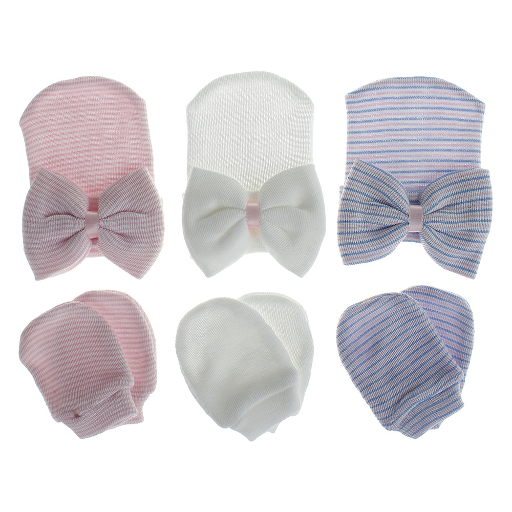 Baby Caps & Hats Gloves Combo 8-Color Infant Winter Beanies Double Knitted Toddler Hat Cap Winter For Girl